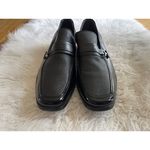 Steve Madden P-Treble Men's Sz 12 Leather Black Dress Shoes Loafers Slip On NWOB - Picture 8 of 14